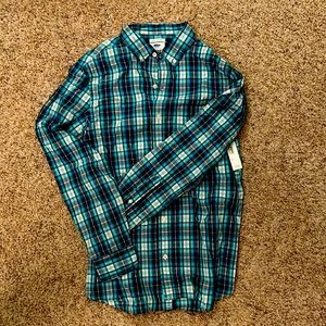 Old navy men’s slim fit small button down casual dress shirt 100% cotton